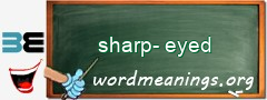 WordMeaning blackboard for sharp-eyed
